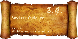 Bovics Györe névjegykártya